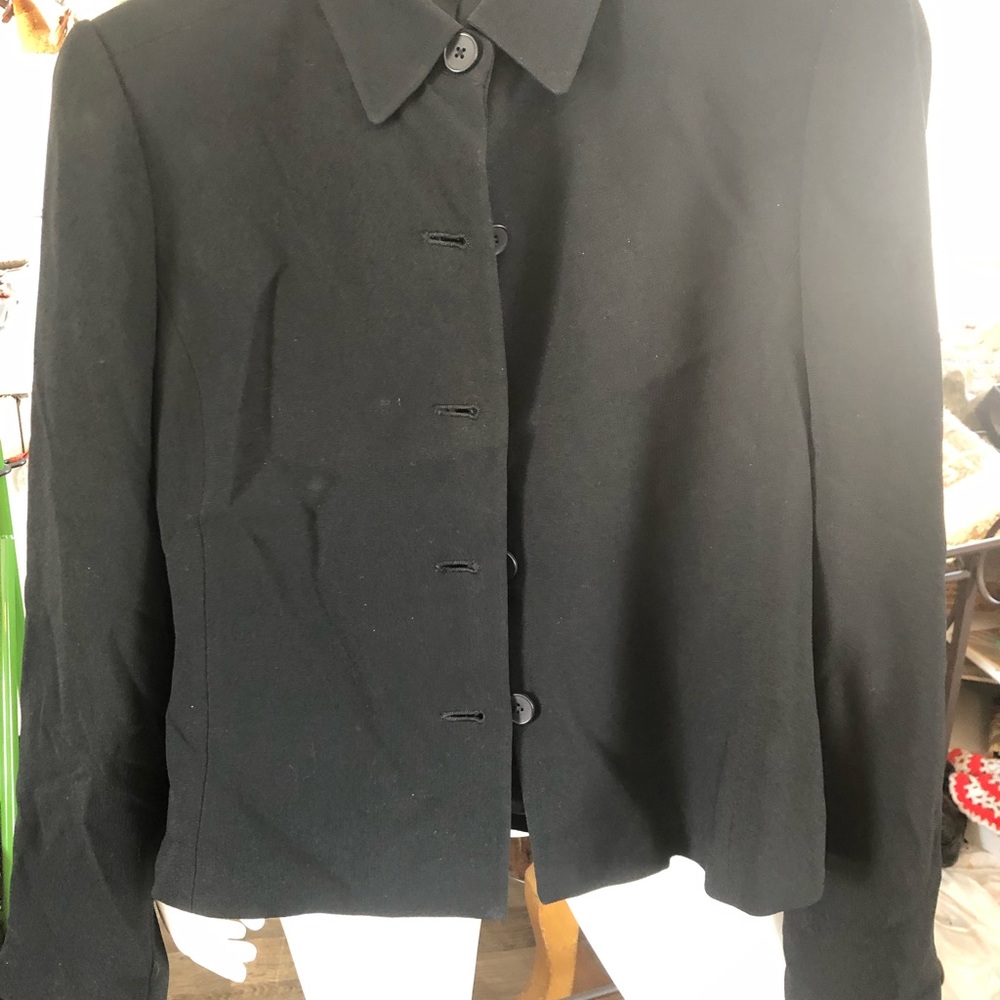 Black Cropped Jacket - image 2